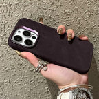 Magnetic Leather Drop-resistant Flannel iPhone Case
