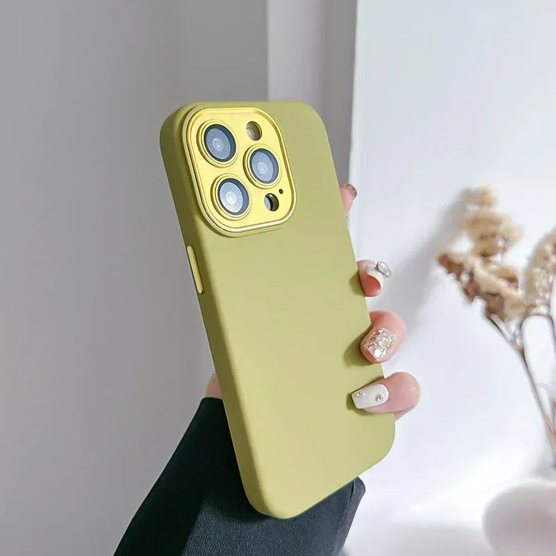 Metal Lens Protector Silicone IPhone case - Viexta