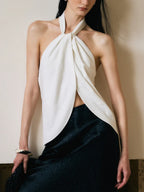 Halter Twist Tank Top - Viexta
