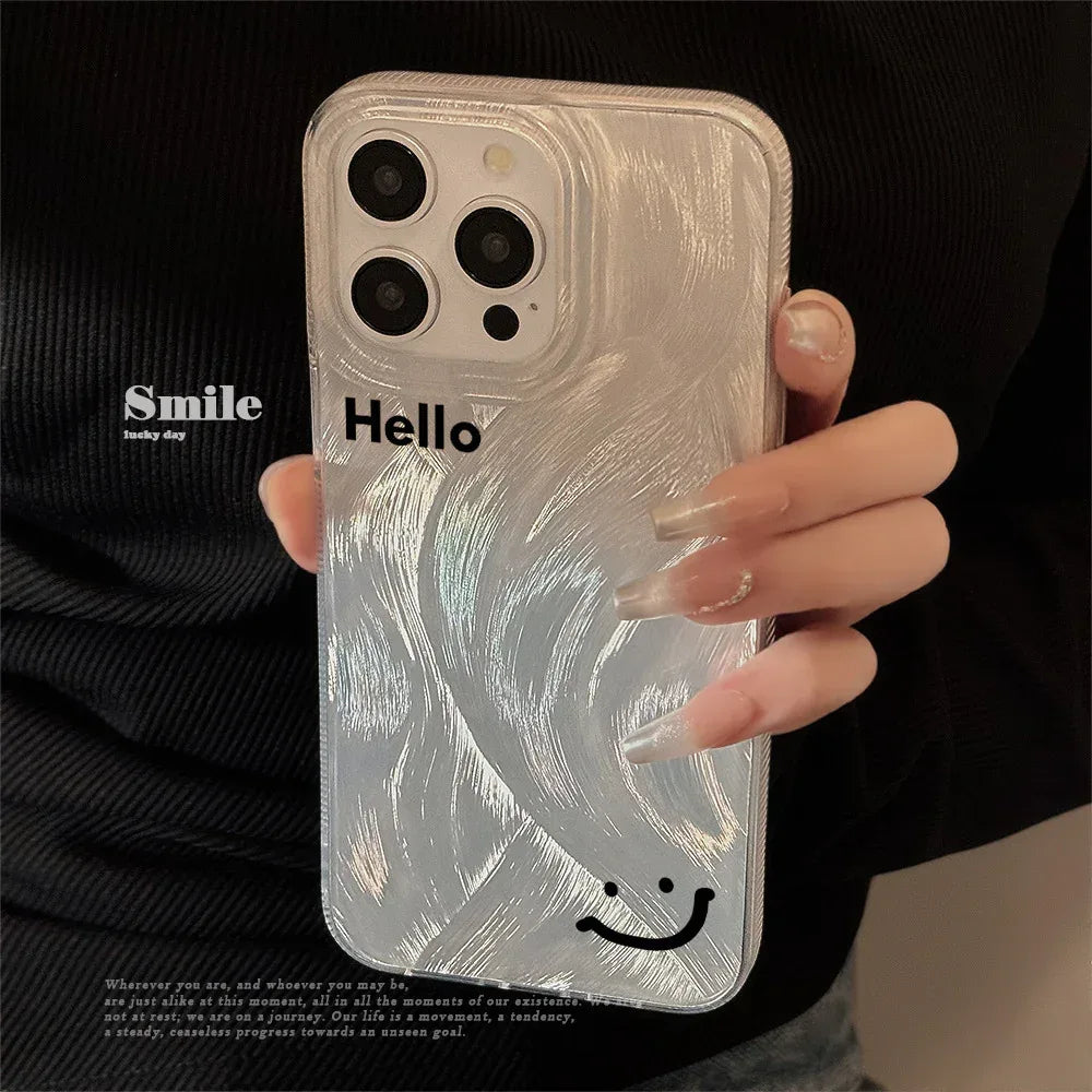 niche-ins-english-smile-face-iphone-case - Viexta