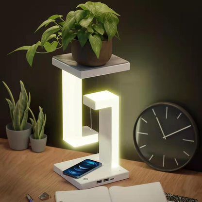 Wireless Smartphone Charging Suspension Table Lamp Balance Floating Lamp