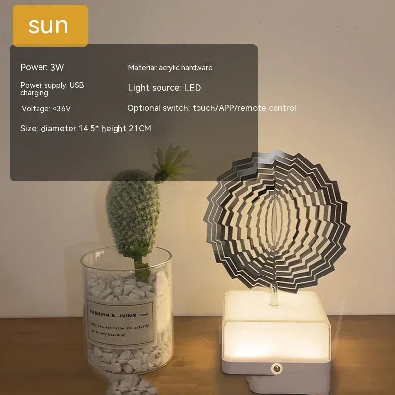 Three-dimensional Rotating Ambience Light Bedroom - Viexta