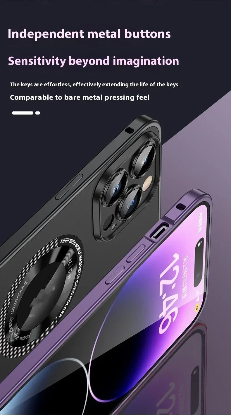 Spring Fastener Metal Frame iPhone Case - Viexta