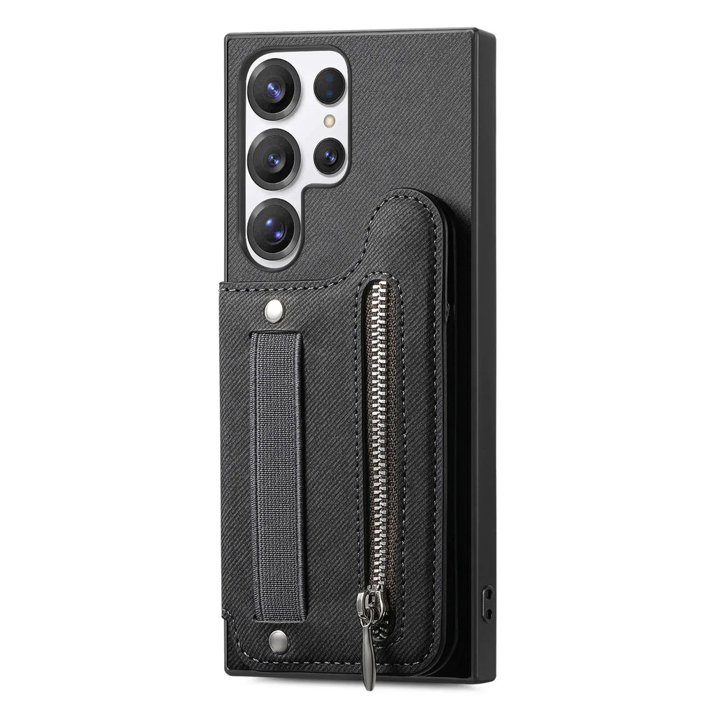 Wristband Wallet Card Holder Leather Samsung Case - Viexta