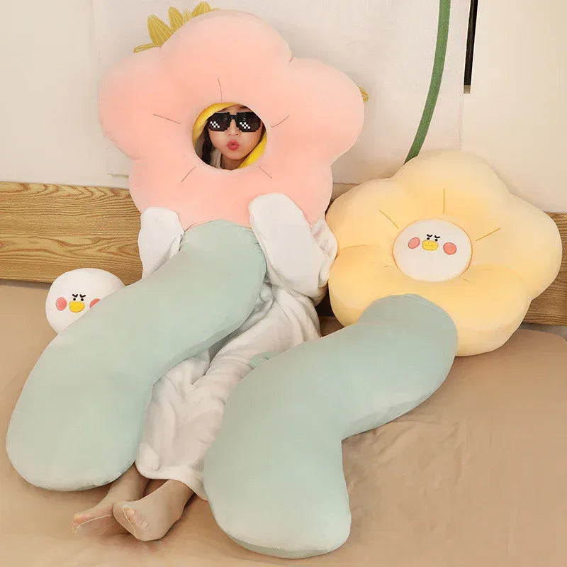 Cartoon Flower Throw Pillow - Viexta