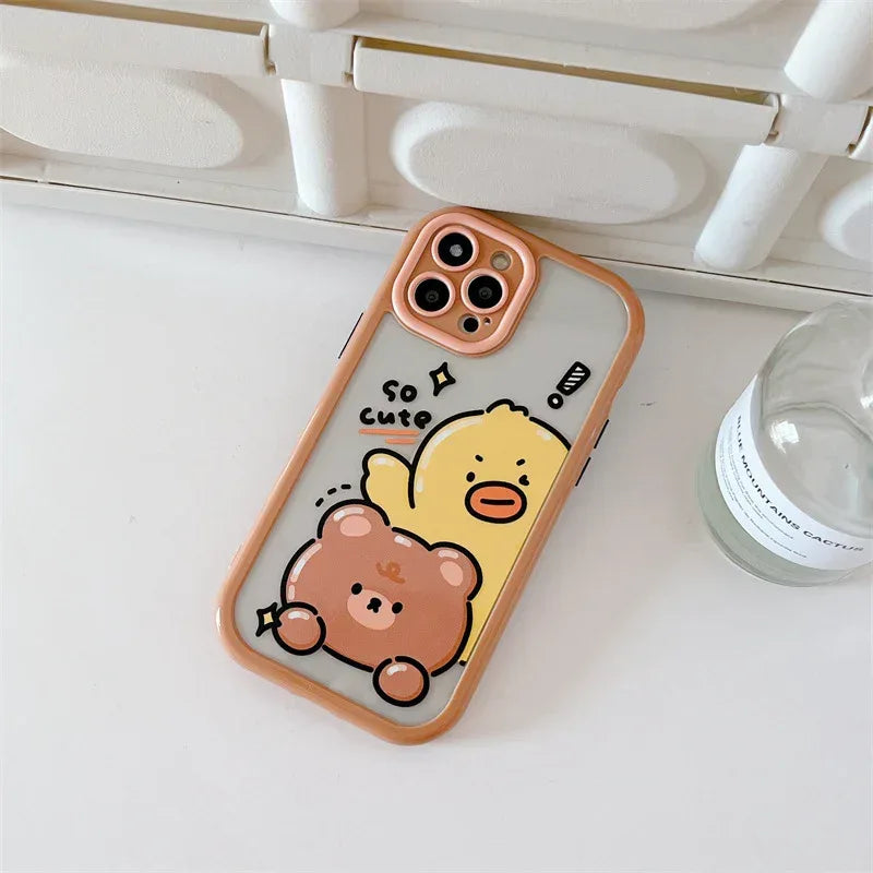 Summer Bear Duck Anti-fall iPhone Case - Viexta