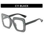 large-square-frame-with-rhinestones-sunglasses - Viexta
