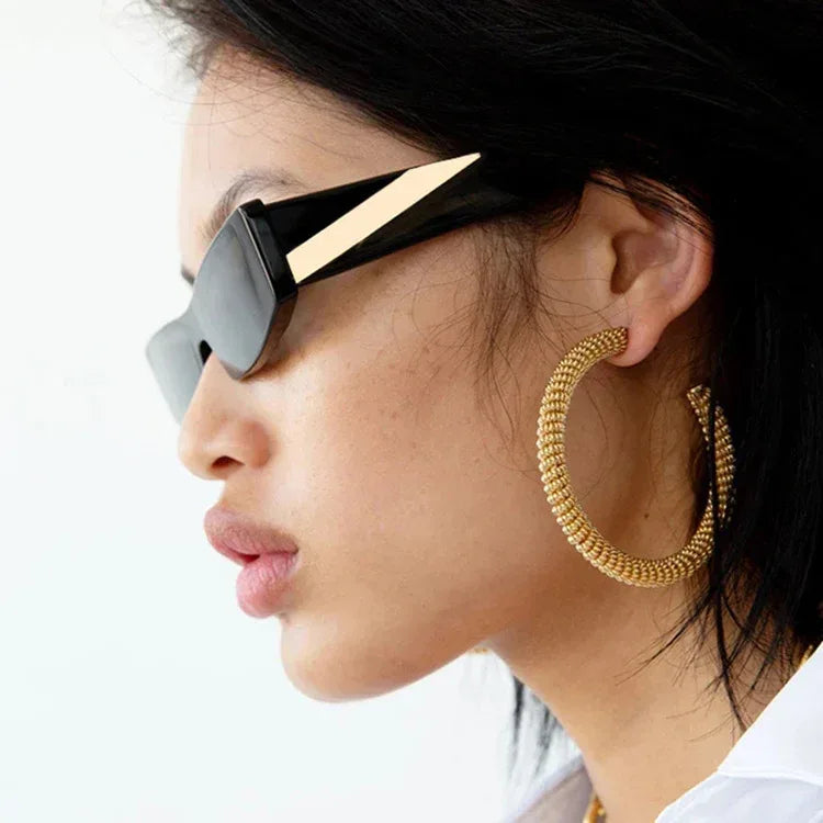 Square Hip-hop Street Beat Retro Sunglasses - Viexta