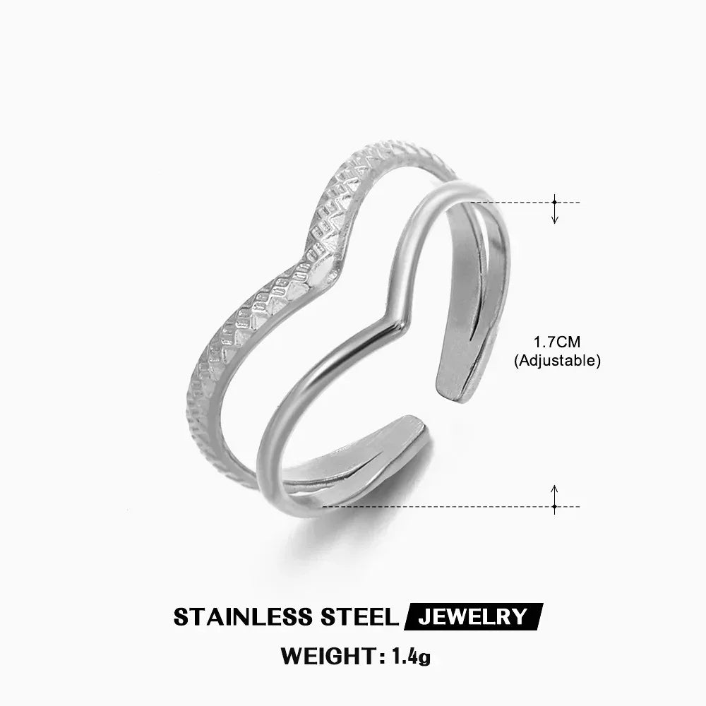 Women's Wild Adjustable V Ring - Viexta