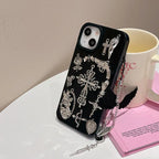 Ins Retro Dark Wind Epoxy Cross iPhone Case with Charm - Viexta