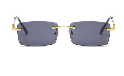 Rimless Square Plate Sunglasses