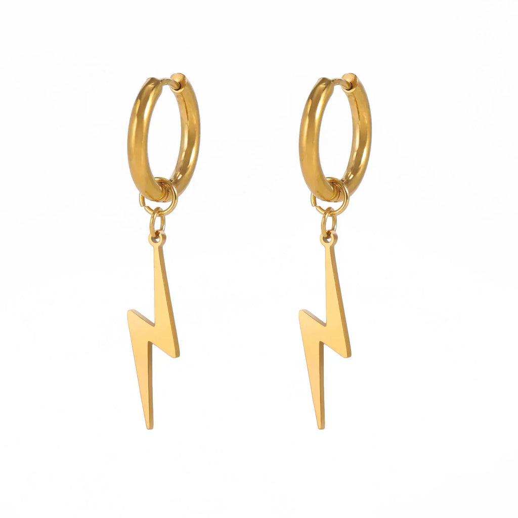 Wild Stainless Steel Lightning Earrings - Viexta