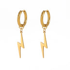 Wild Stainless Steel Lightning Earrings - Viexta