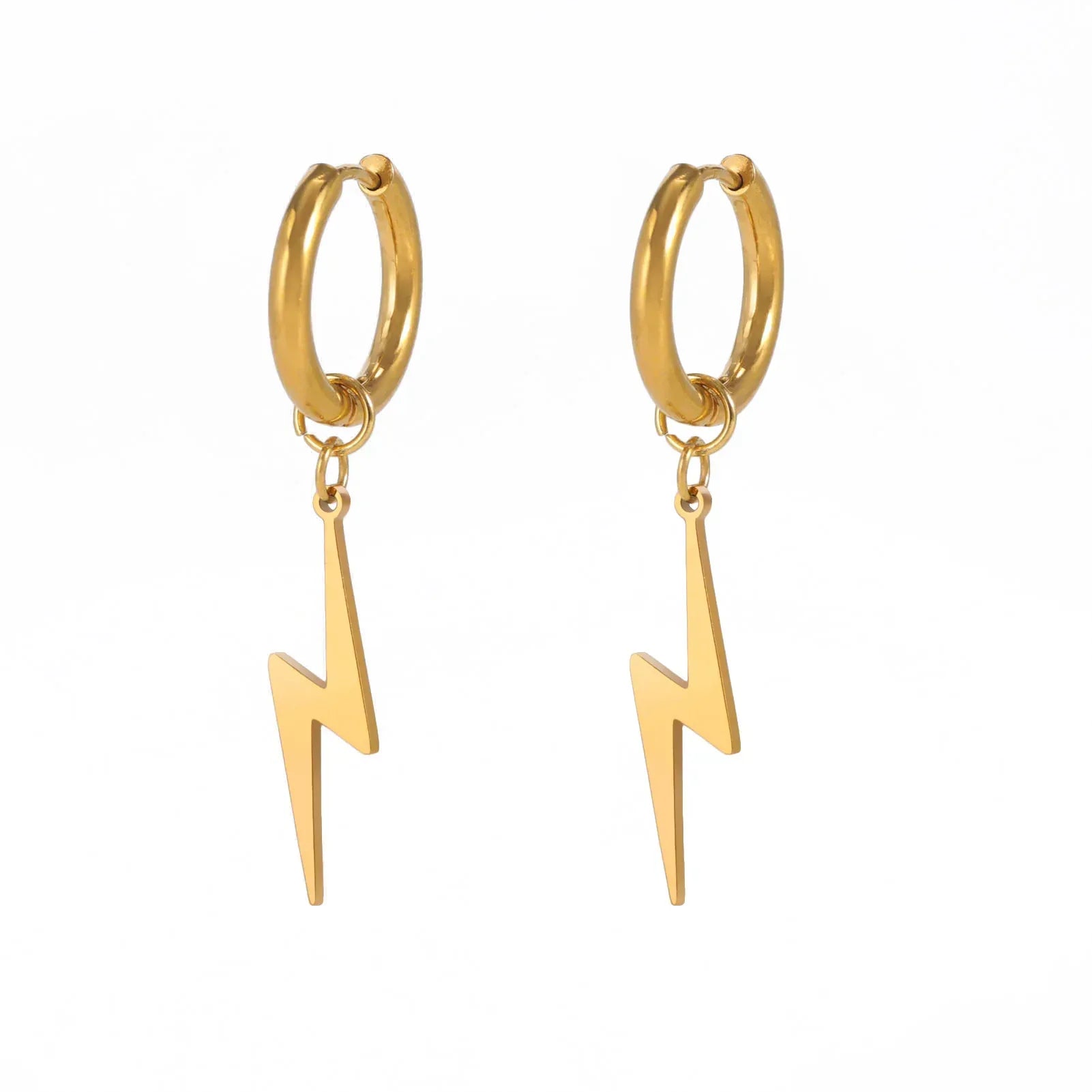 Wild Stainless Steel Lightning Earrings - Viexta