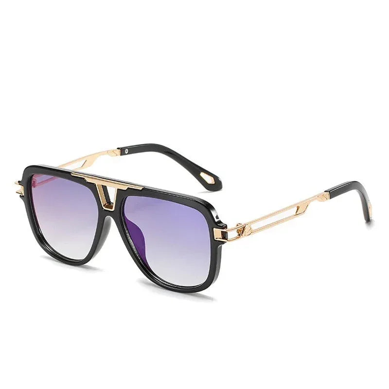 new-texture-fashion-metal-mayba-sunglasses - Viexta