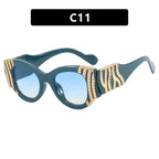 Personalized Heavy-metal-style Plain Glasses With Blue-light Protection - Viexta