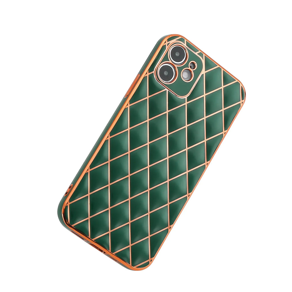 electroplated-diamond-pattern-iphone-case - Viexta