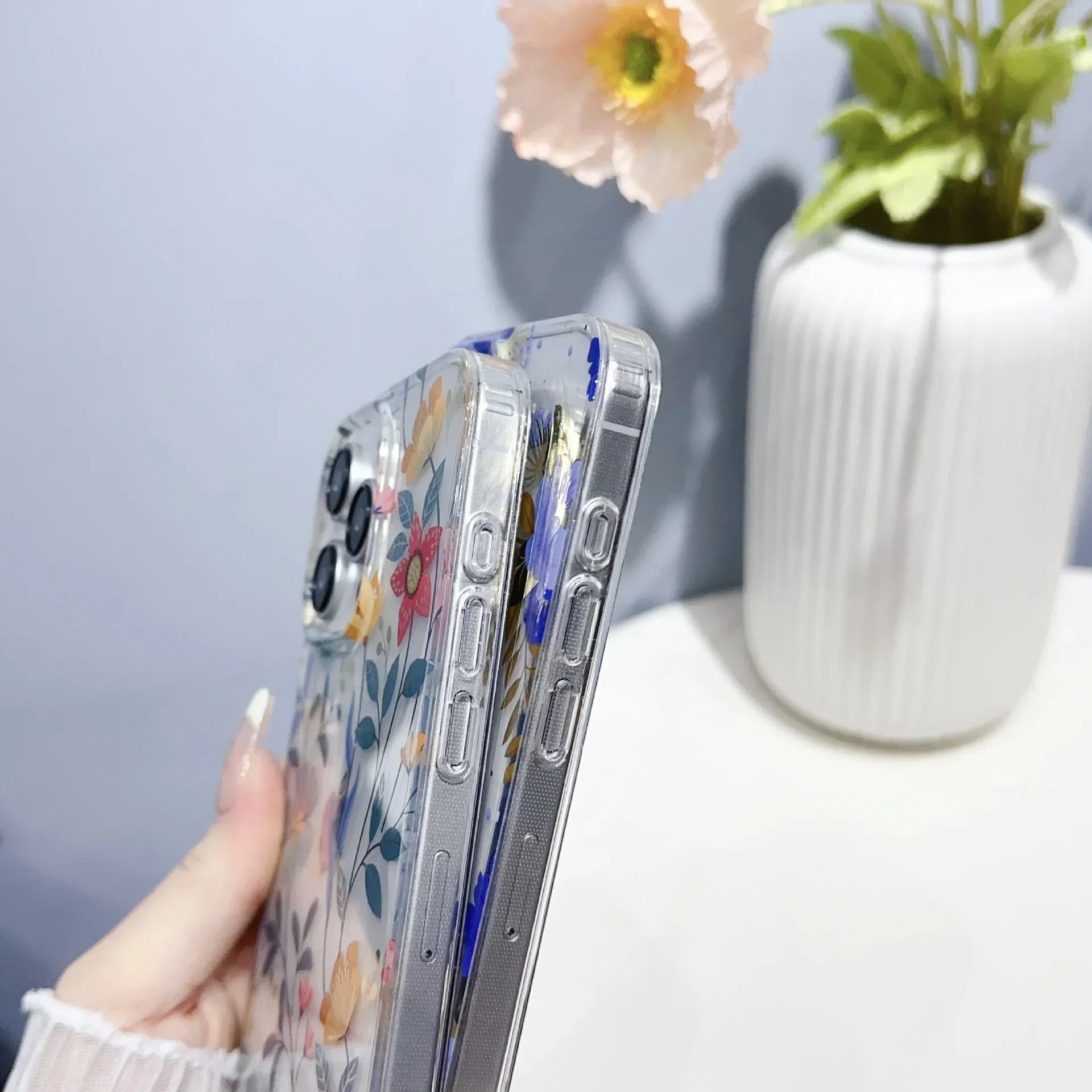 Gold-stamped Floral iPhone Case With Double-sided Lamination - Viexta
