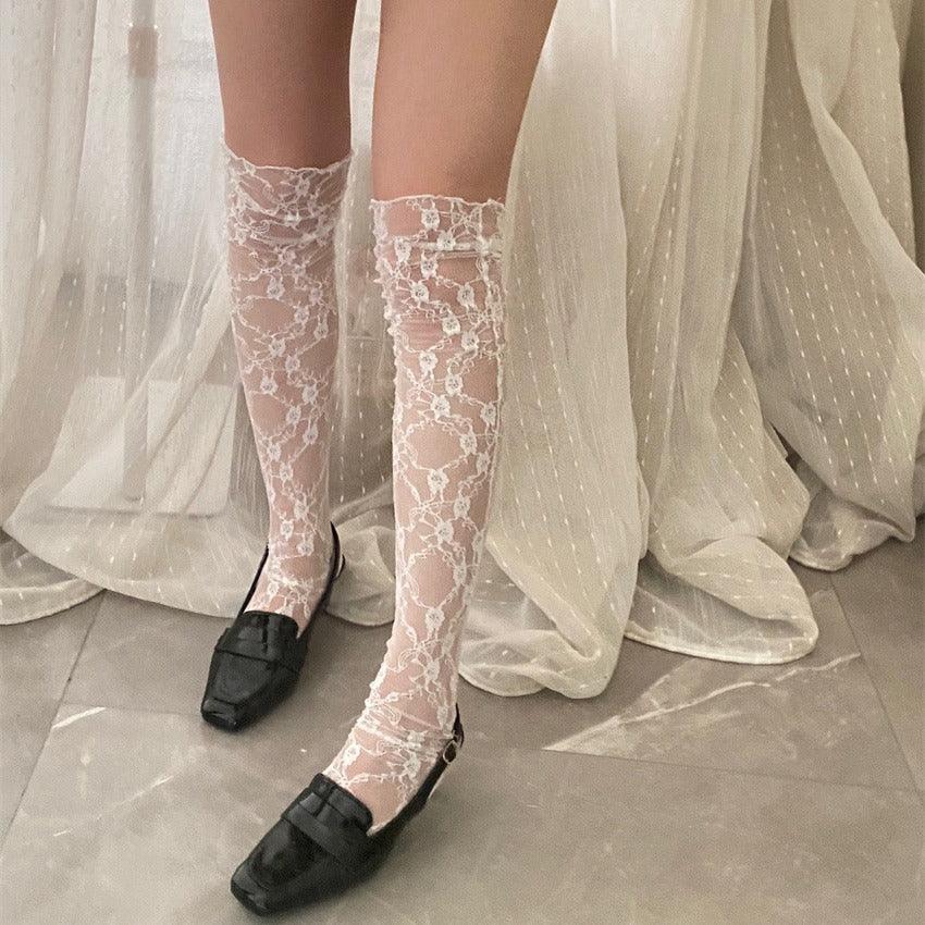 Influencer Stretch Lace Over-the-knee Stockings