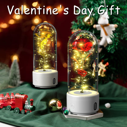 2 In 1 Rose LED Light with Bluetooth Speaker