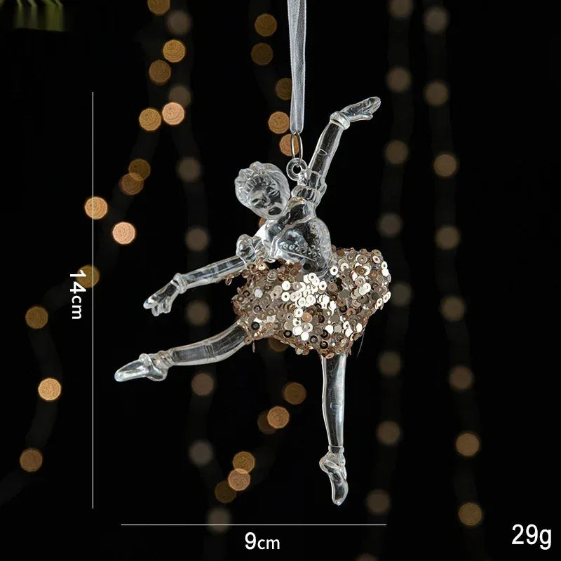 Christmas Decorations Sequins Acrylic Transparent Pendant - Viexta
