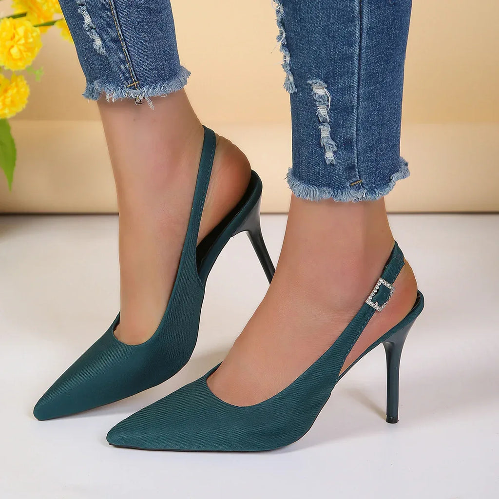 Buckle Stiletto High Heels - Viexta
