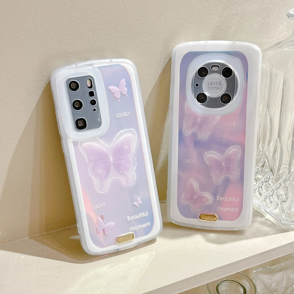 laser-purple-butterfly-silicone-huawei-case - Viexta