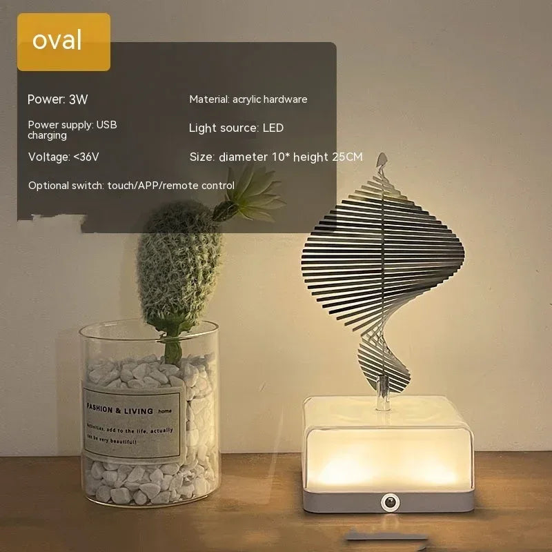 Three-dimensional Rotating Ambience Light Bedroom - Viexta