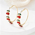 Fruit Series Red Cherry Earrings
