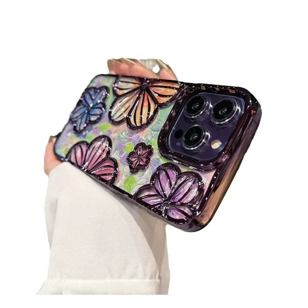 three-dimensional-flower-iphone-protective-cover - Viexta