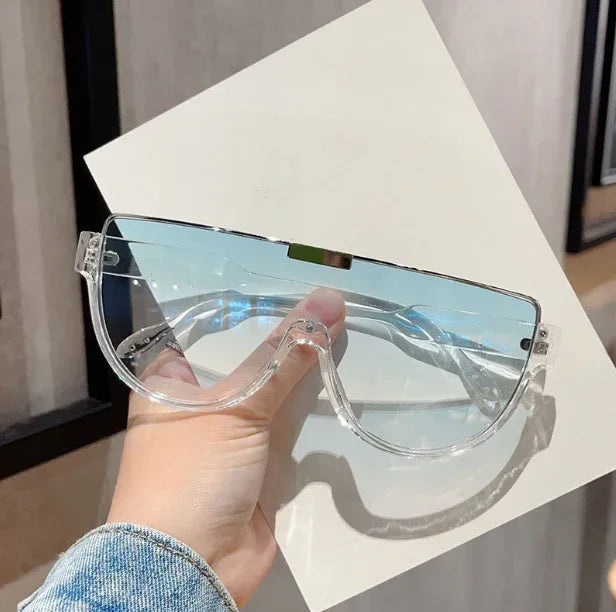 semi-rimless-brown-one-piece-sunglasses - Viexta