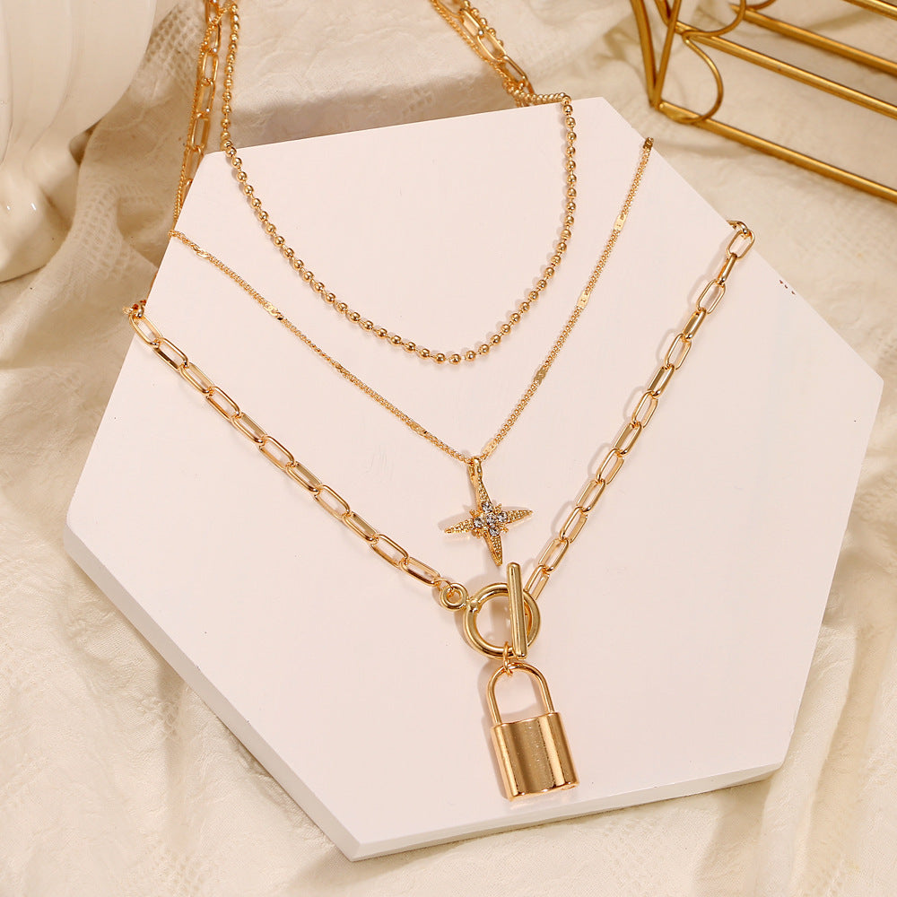 Bead Multilayer Arrow Necklace