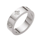 Titanium Steel Flower Ring - Viexta