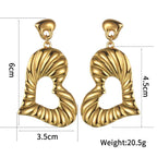Irregular Hollow-out Titanium Steel Stud Earrings - Viexta