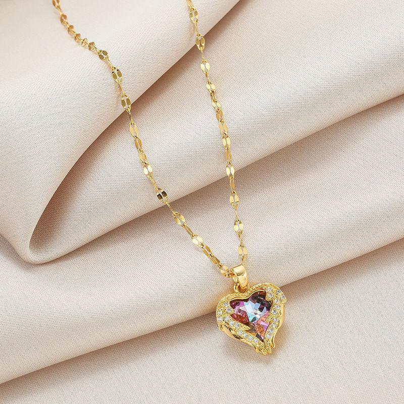 18K Ocean Heart Clavicle Neckpiece - Viexta