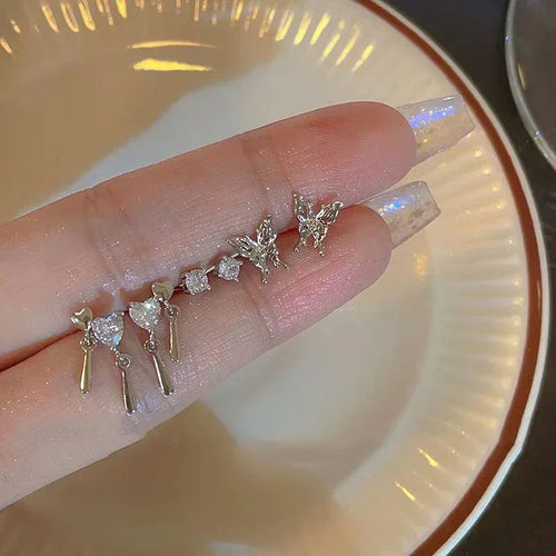 6piece set Butterfly Earrings - Viexta
