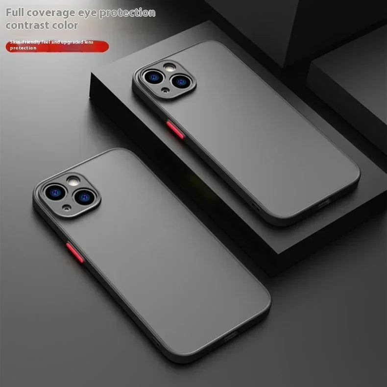 fine-hole-all-inclusive-frosted-contrast-iphone-case - Viexta