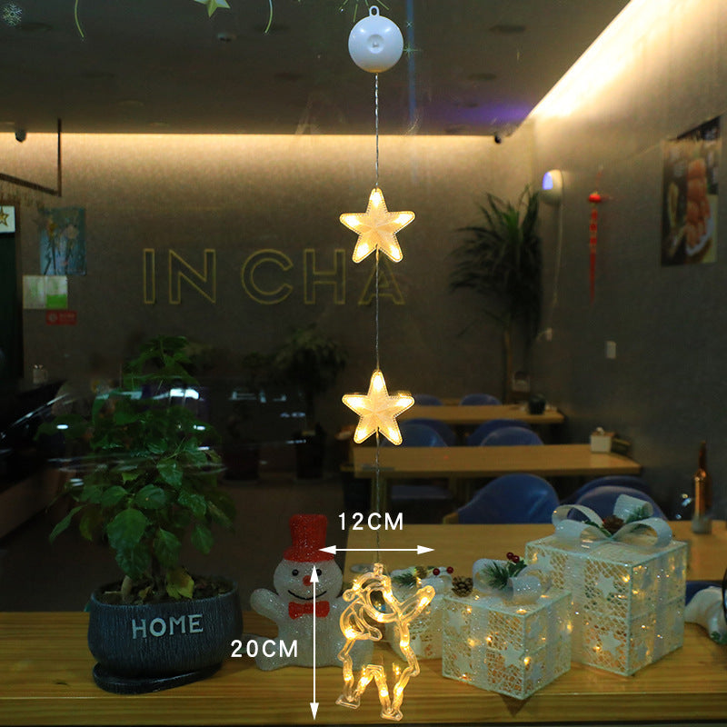 Christmas 3pcs LED Light Star Xmas Tree Hanging