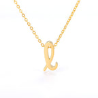 Small Letter Hollow Stainless Necklace