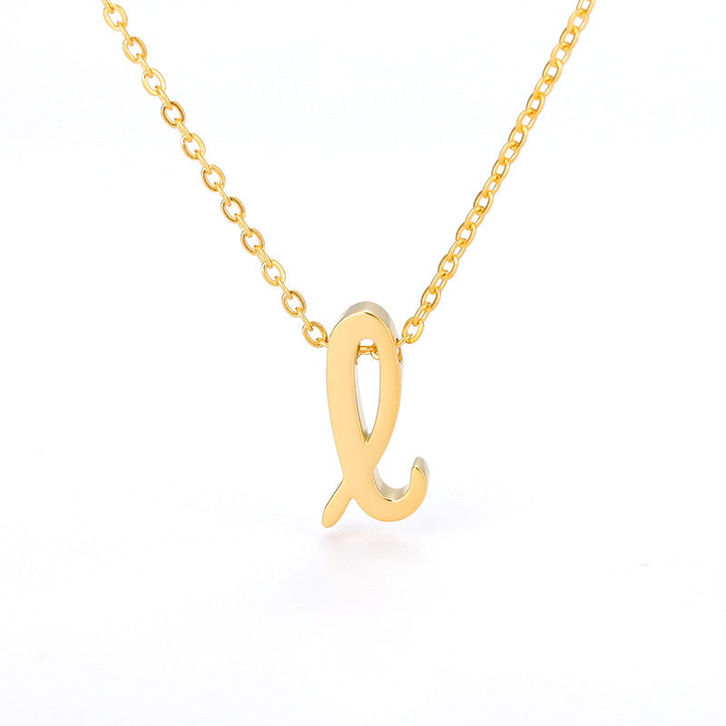 Small Letter Hollow Stainless Necklace