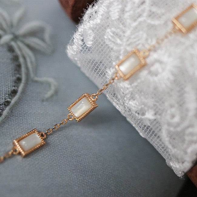 Sterling Silver Small Cube Sugar Bracelet For Women