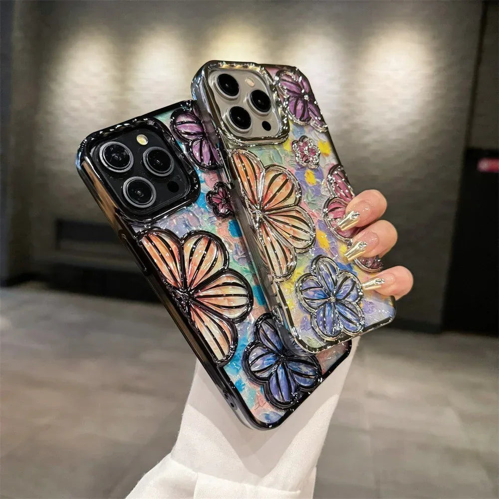 three-dimensional-flower-iphone-protective-cover - Viexta