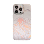 Laser Sunset Golden Mountain themed iPhone Case