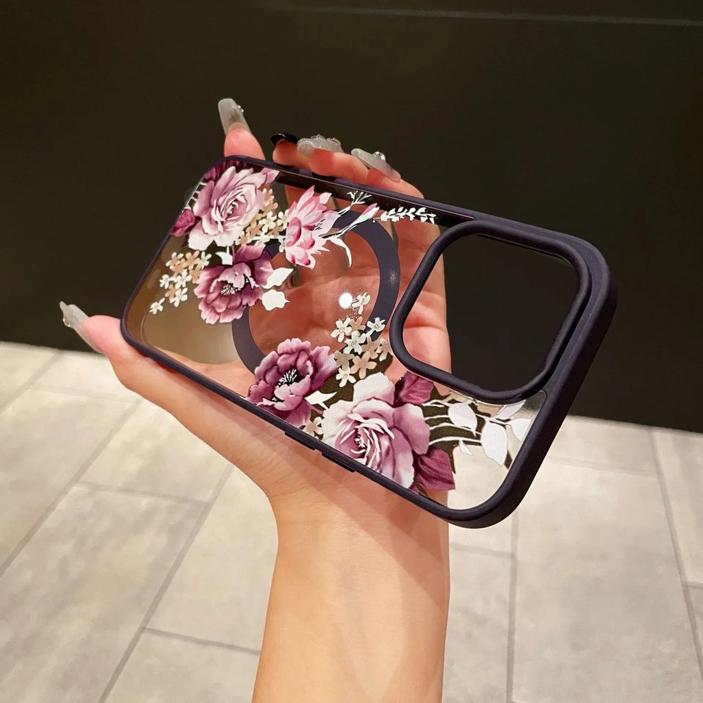 magnetic-acrylic-flower-iphone-case - Viexta