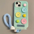 Velvet Colorful Buttons iPhone Cases