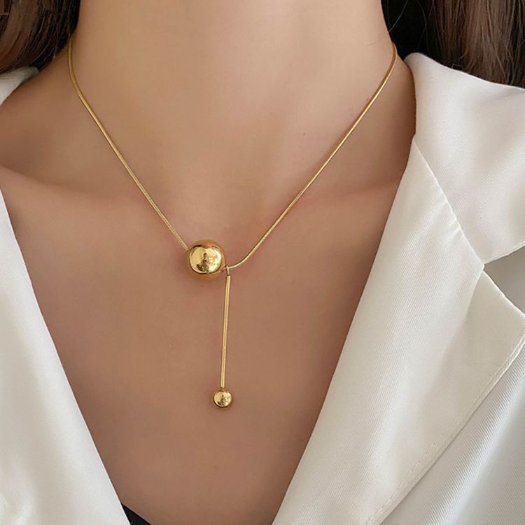 gold-ball-titanium-steel-necklace