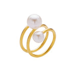 High-End Pearl And Zircon Ring