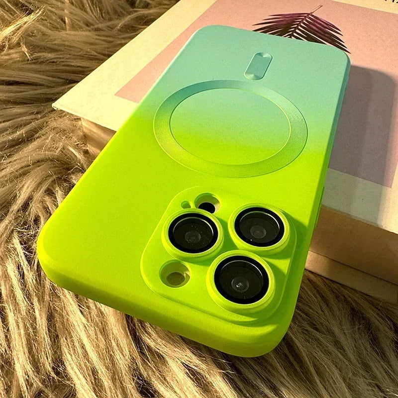 Liquid Silicone Two-tone Gradient iPhone Case - Viexta