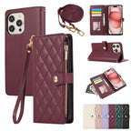 Diamond Chanel's Style Zipper Crossbody Rope iPhone Case - Viexta