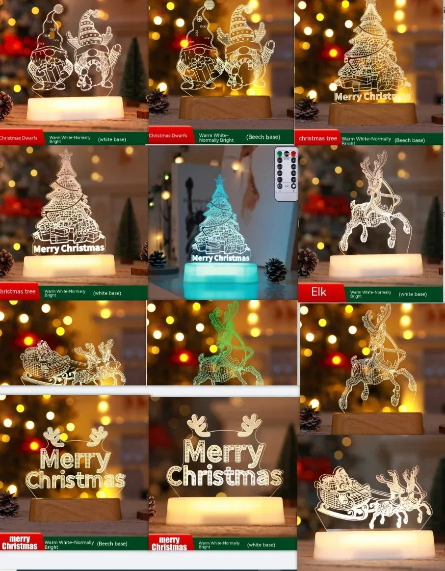 Christmas Decoration 3D Lamp - Viexta